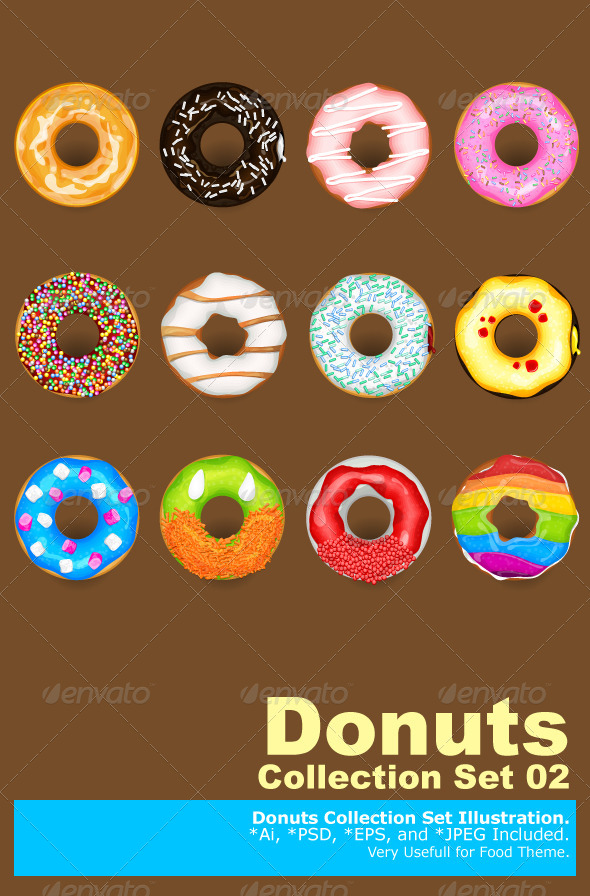 Donuts Collection Set - Food Objects