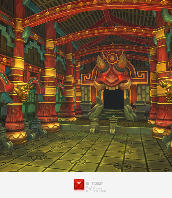 Low Poly Dojo Interior Kit - 3DOcean Item for Sale