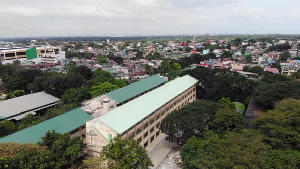 Aerial view of School in the Philippines