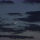 New Moon in the Evening Sky with Clouds - VideoHive Item for Sale
