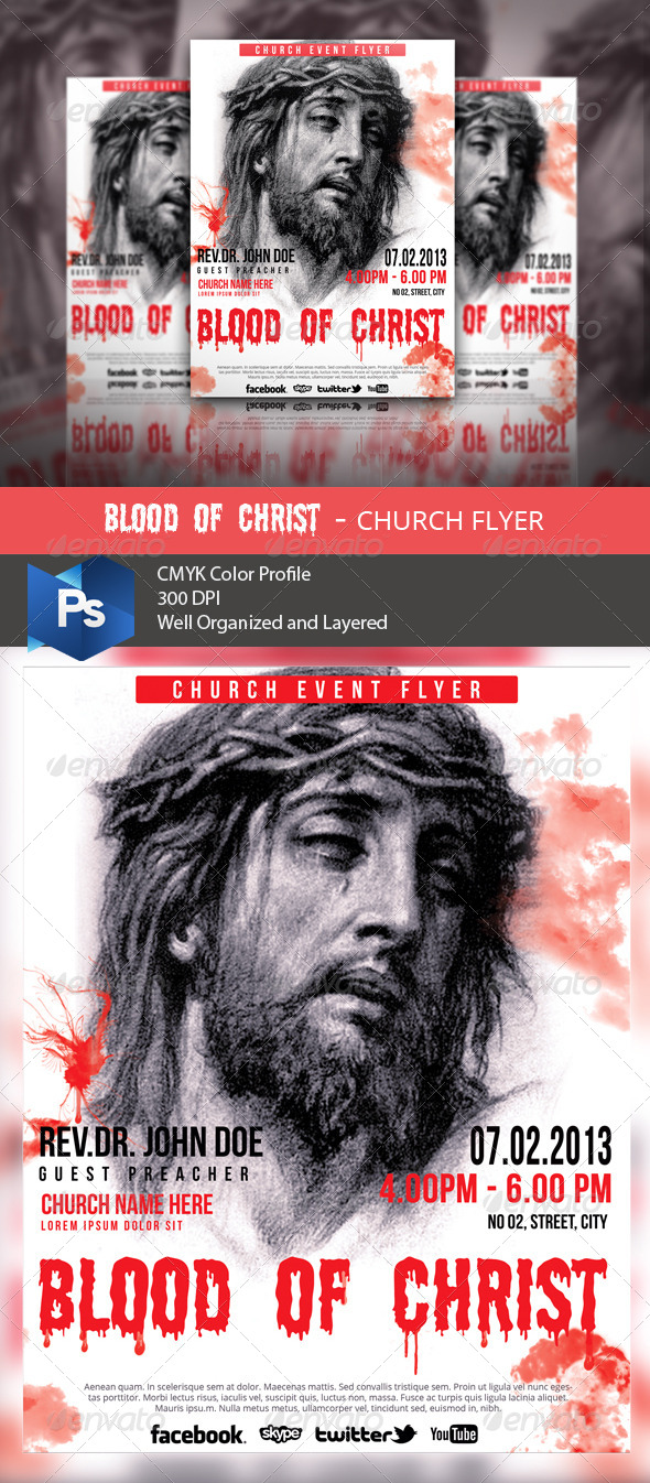 Blood of Christ - Church Flyer - Church Flyers