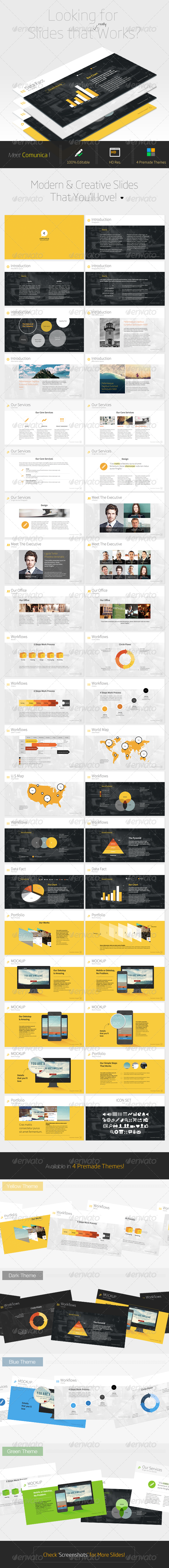 Comunica - Modern Keynote Template - Keynote Templates Presentation Templates