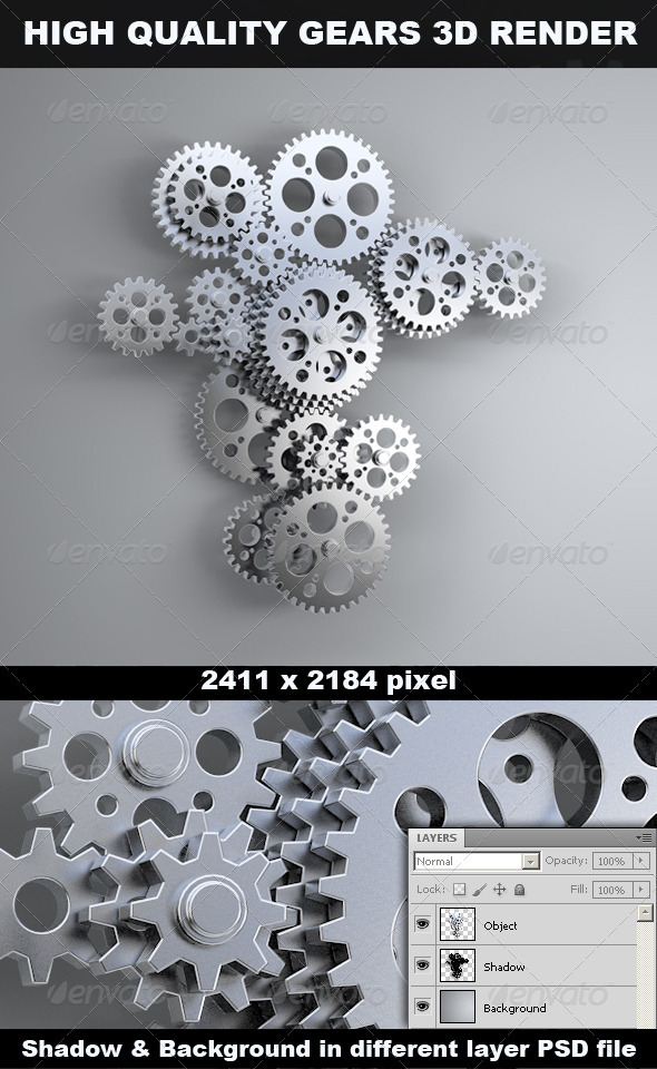 Gears - Objects 3D Renders