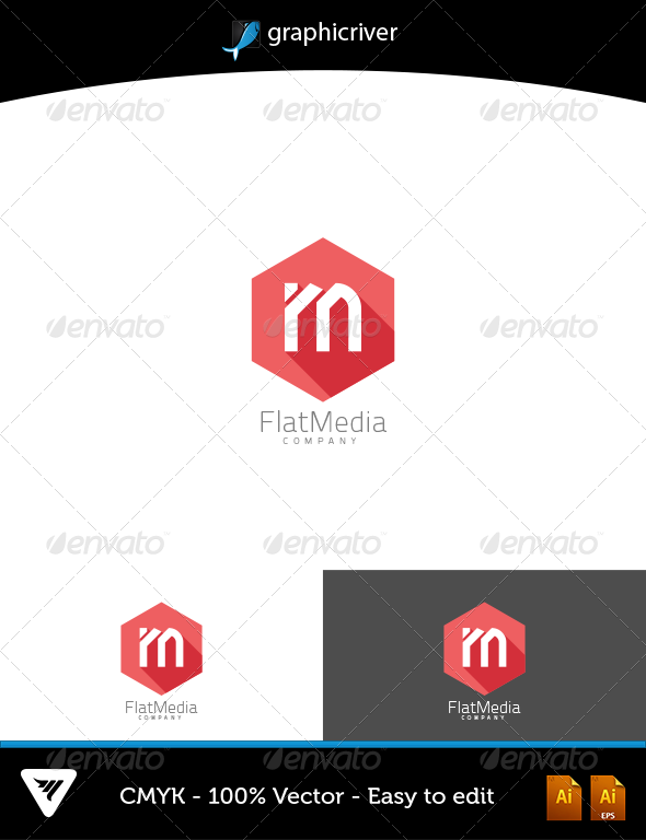 FlatMedia Logo - Logo Templates