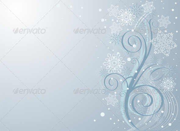 Winter Swirl Background - Seasons/Holidays Conceptual