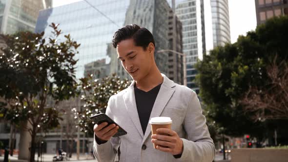 Young professional man on the go alt