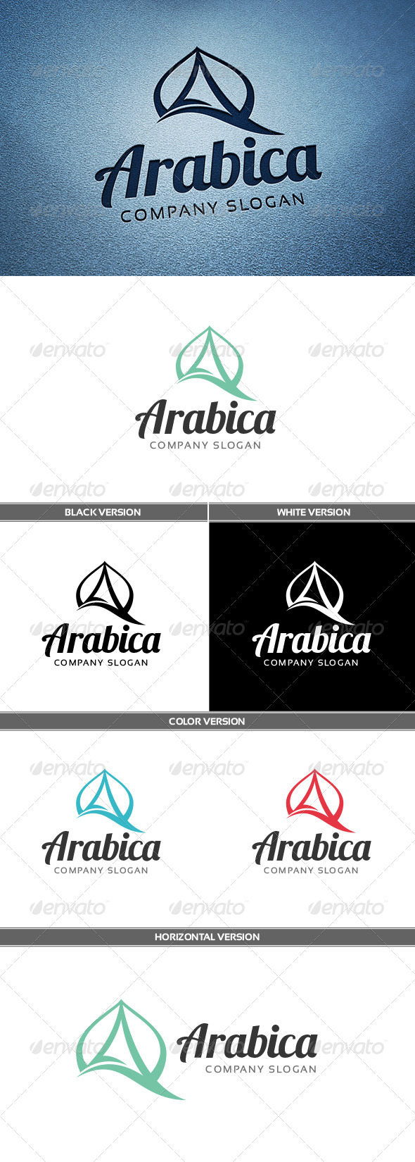 Arabica Logo - Letters Logo Templates