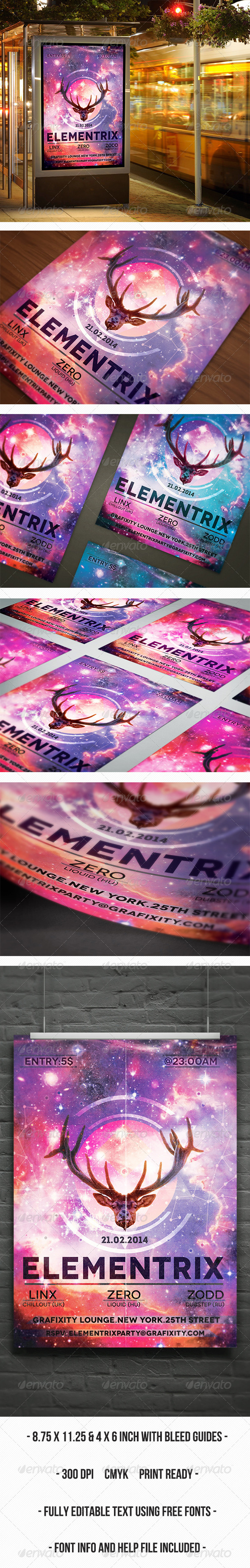 Electronic Music Poster/ Flyer - Clubs & Parties Events
