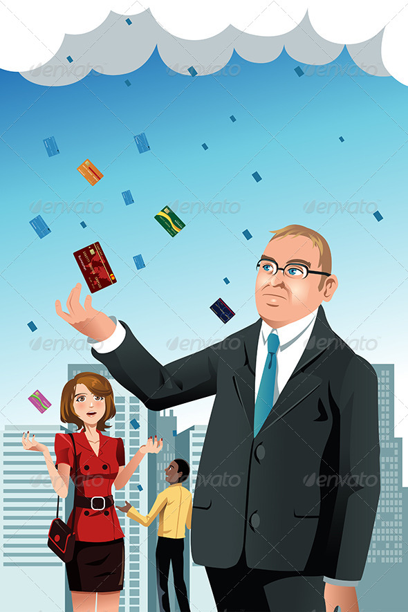 Raining Credit Cards - Concepts Business