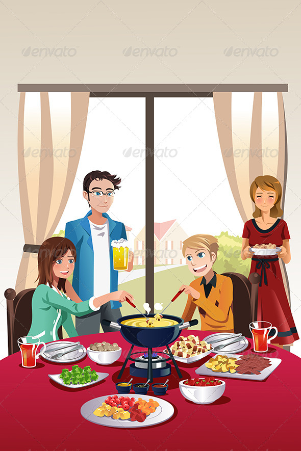 Fondue Party - People Characters