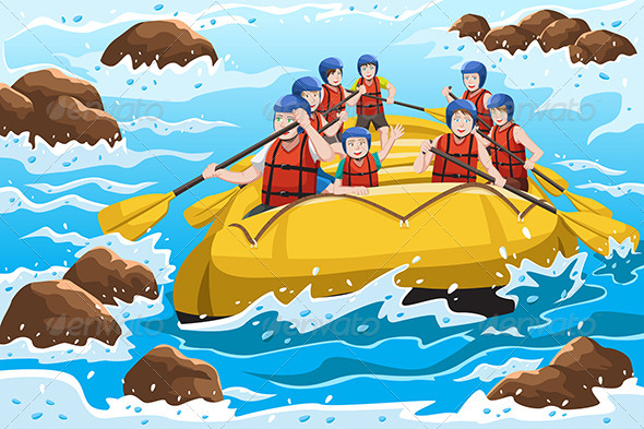 People Rafting - Sports/Activity Conceptual