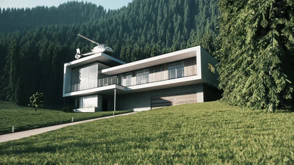 Modern House In A Mountain Forest alt