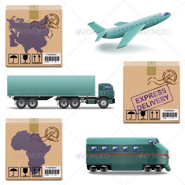 Vector Shipment Icons Set 27 - Industries Business