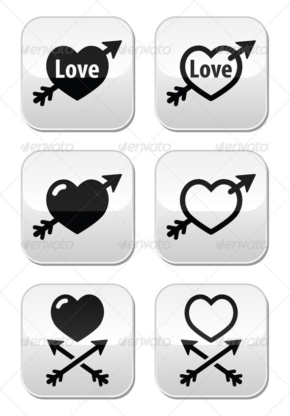 Valentines Button Set - Valentines Seasons/Holidays
