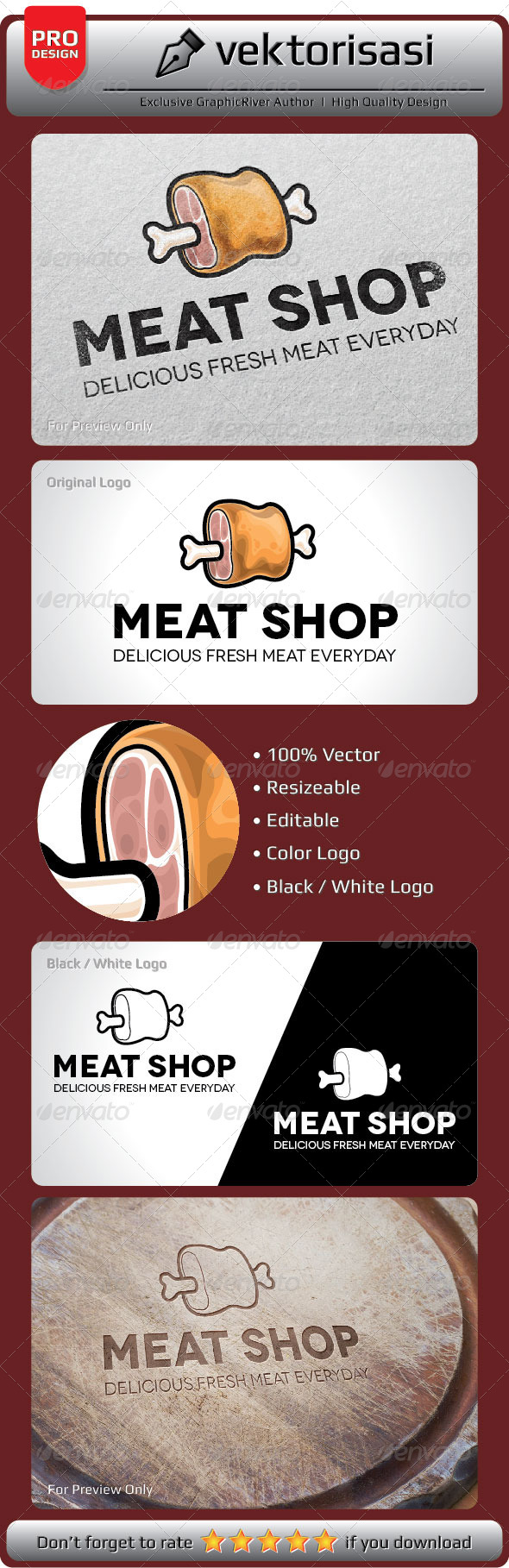 Meat Shop Logo - Objects Logo Templates