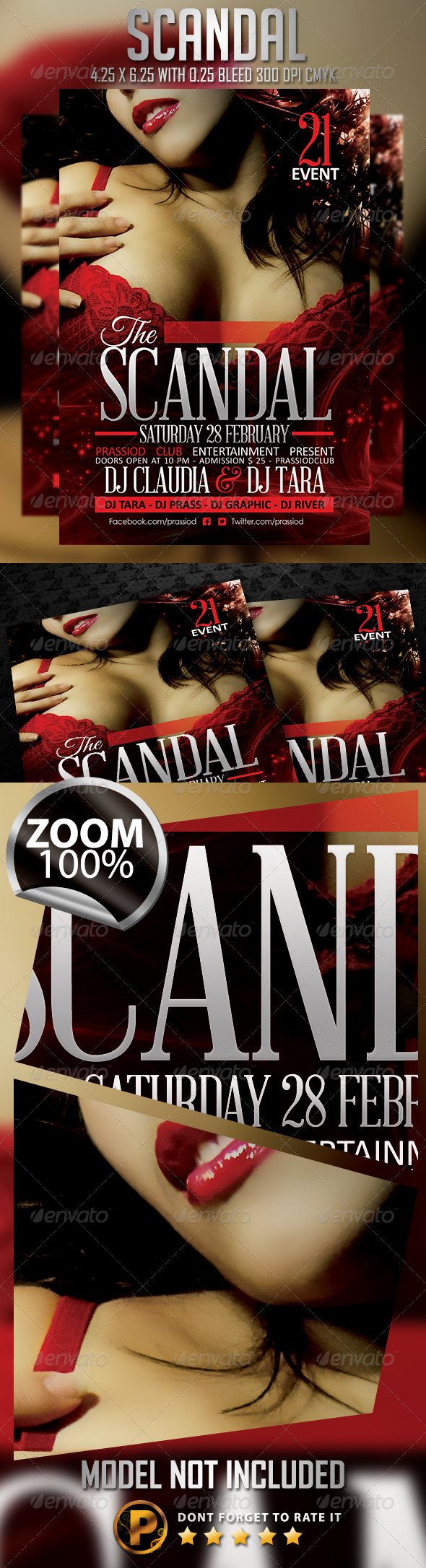 Scandal Flyer Template - Clubs & Parties Events