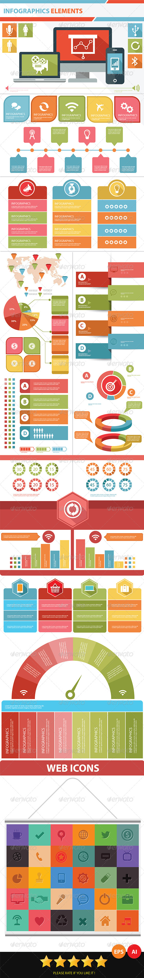 Network Infographics Elements - Infographics