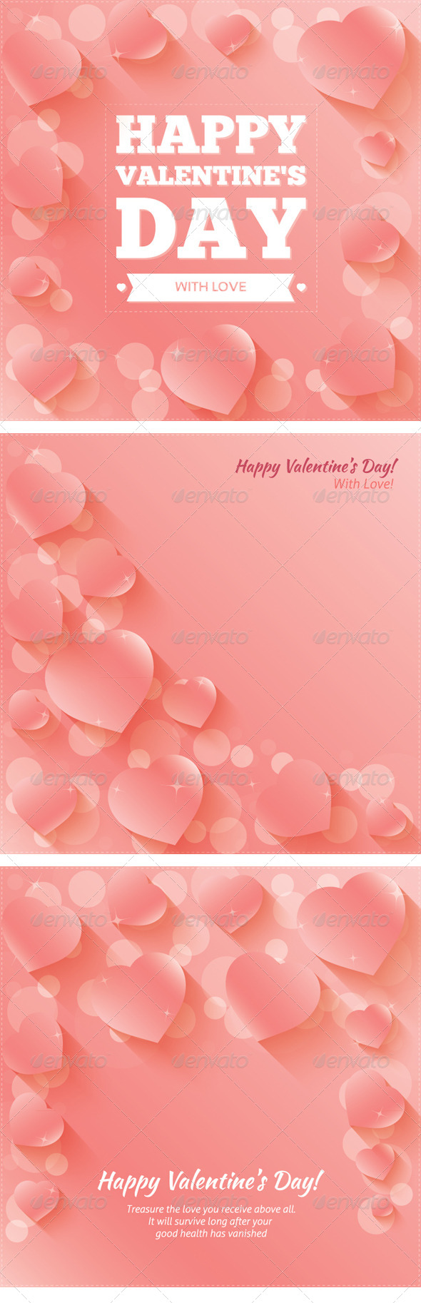 Valentine's Day Cards / Backgrounds with Hearts - Valentines Seasons/Holidays