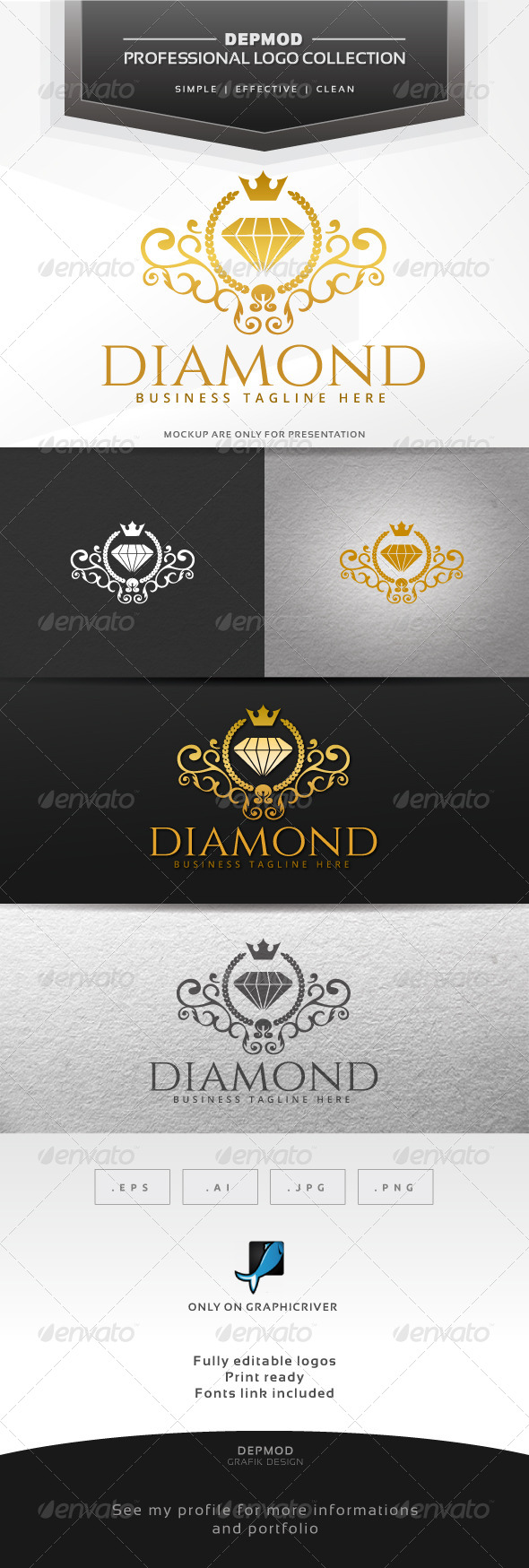 Diamond Logo - Crests Logo Templates