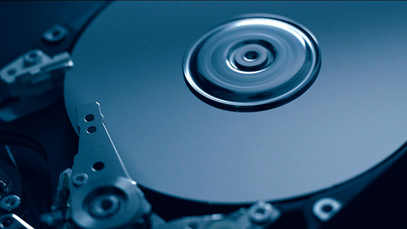 Hard Disk Drive in Use