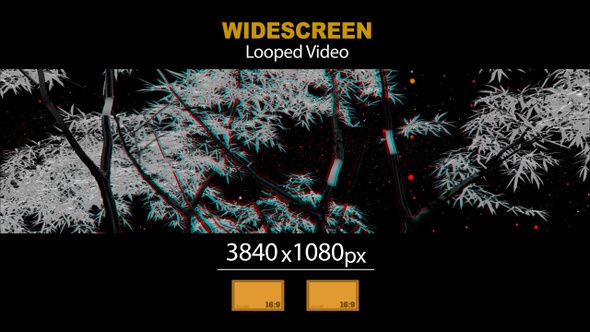 Widescreen Abstract Tree Rotating 03