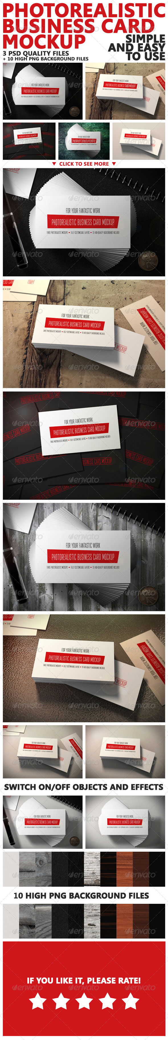 Photorealistic Business Card Mockup - Business Cards Print