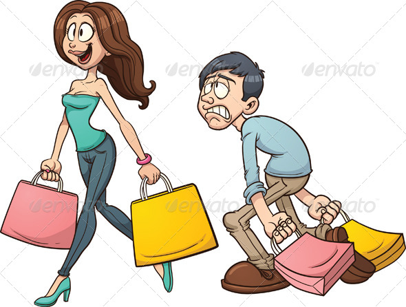 Couple Shopping - People Characters