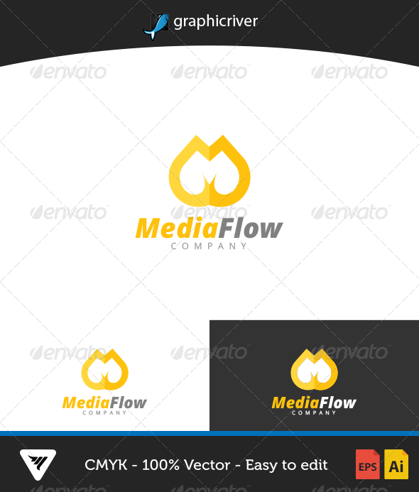 MediaFlow Logo - Logo Templates