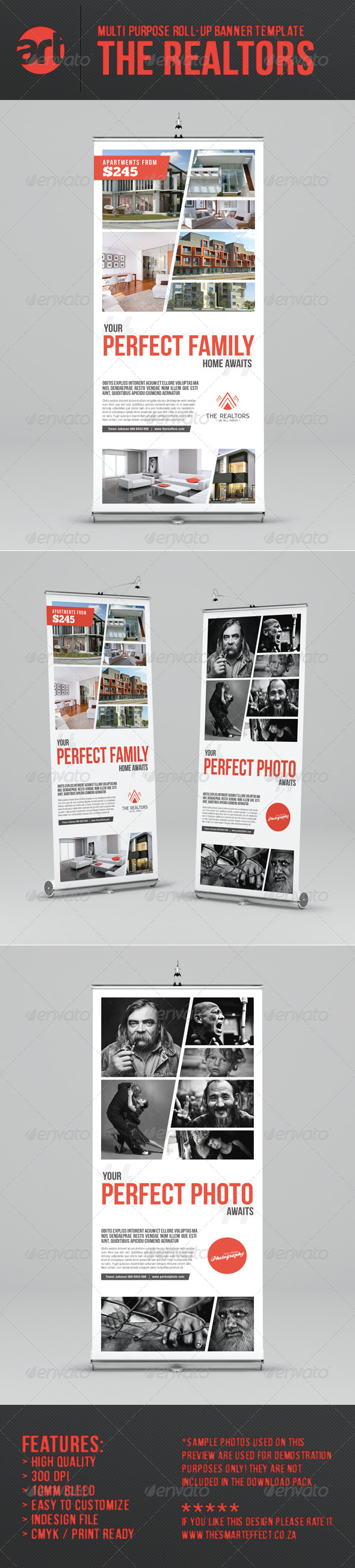The Realtors Multi-Purpose Roll-up Banner Template - Signage Print Templates
