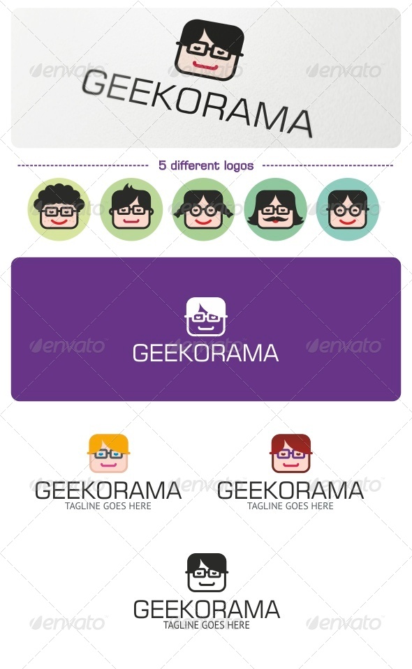 Geekorama Logo - Humans Logo Templates
