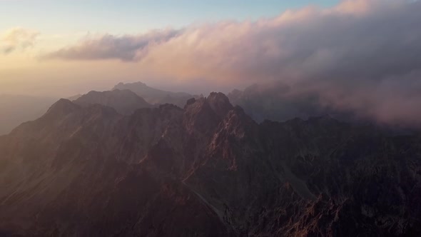 Sunset Over High Tatras Mountains alt