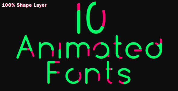 10 Animated Fonts - VideoHive 6654192