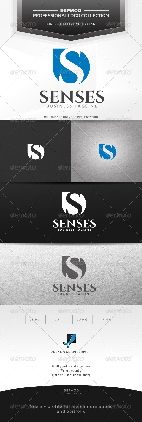 Senses Logo - Letters Logo Templates