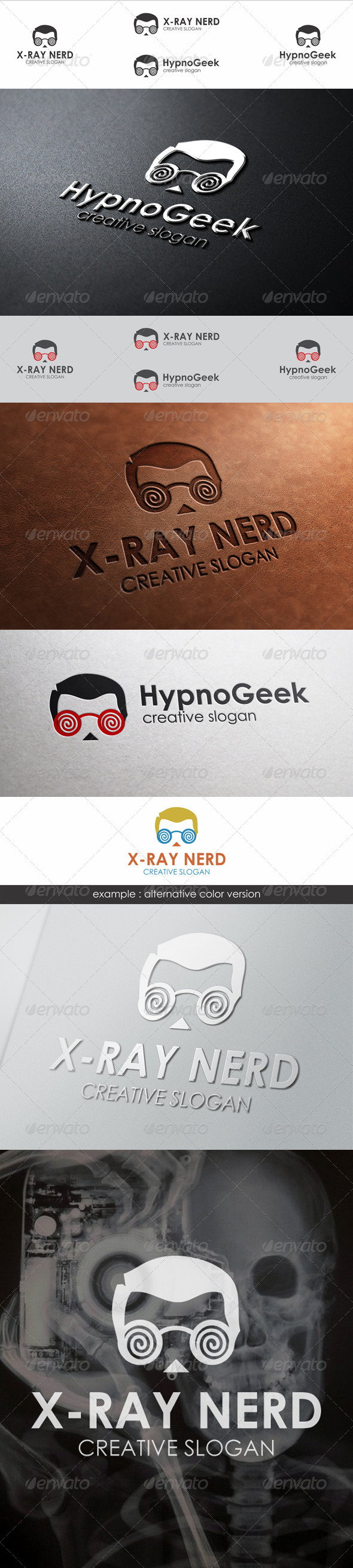Hypnotic Geek Head Logo Template - Humans Logo Templates