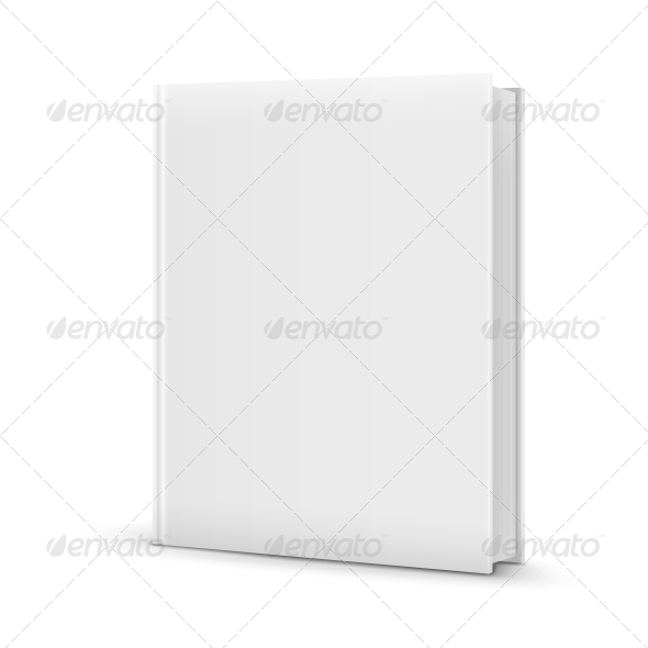 Blank White Standing Book Template - Man-made Objects Objects