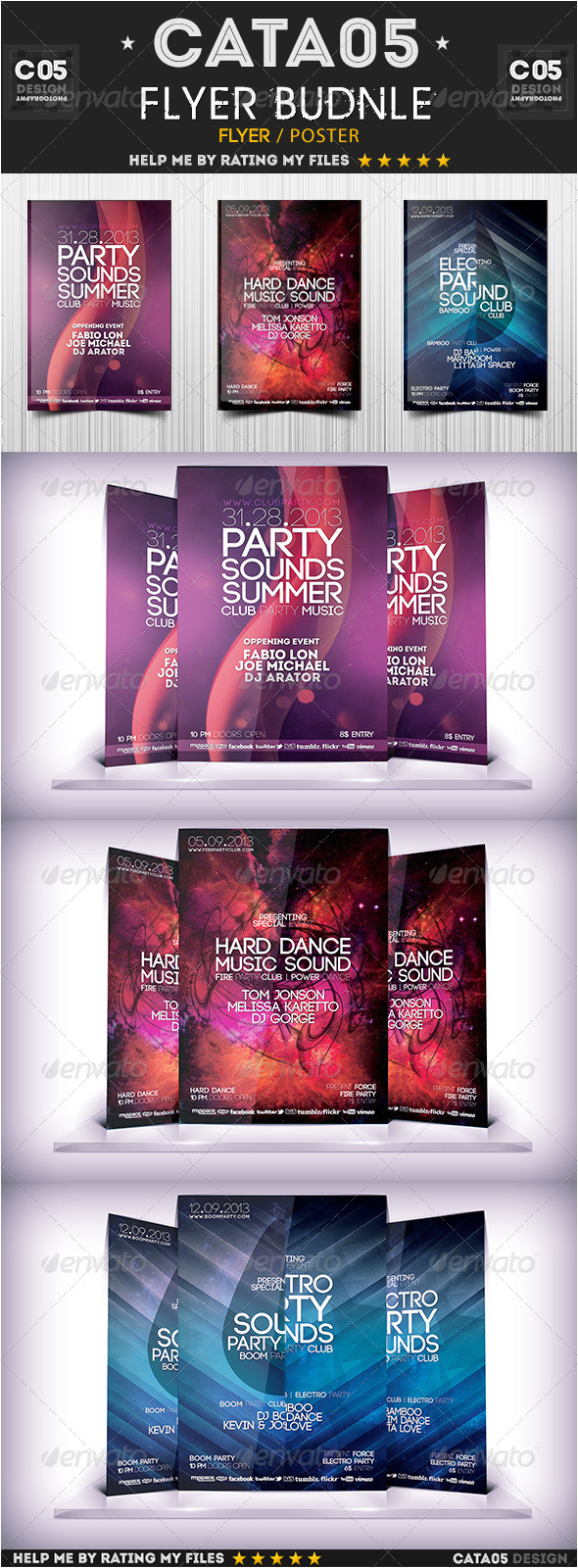 Flyer Bundle Pack 8 - Flyers Print Templates