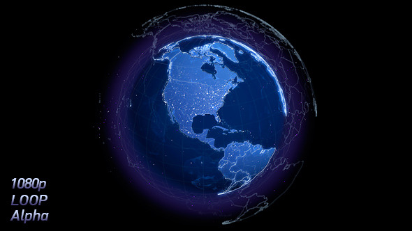 Digital Earth Globe Rotation