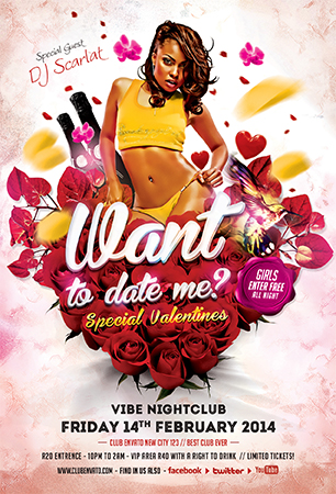 Valentines day PSD Flyers