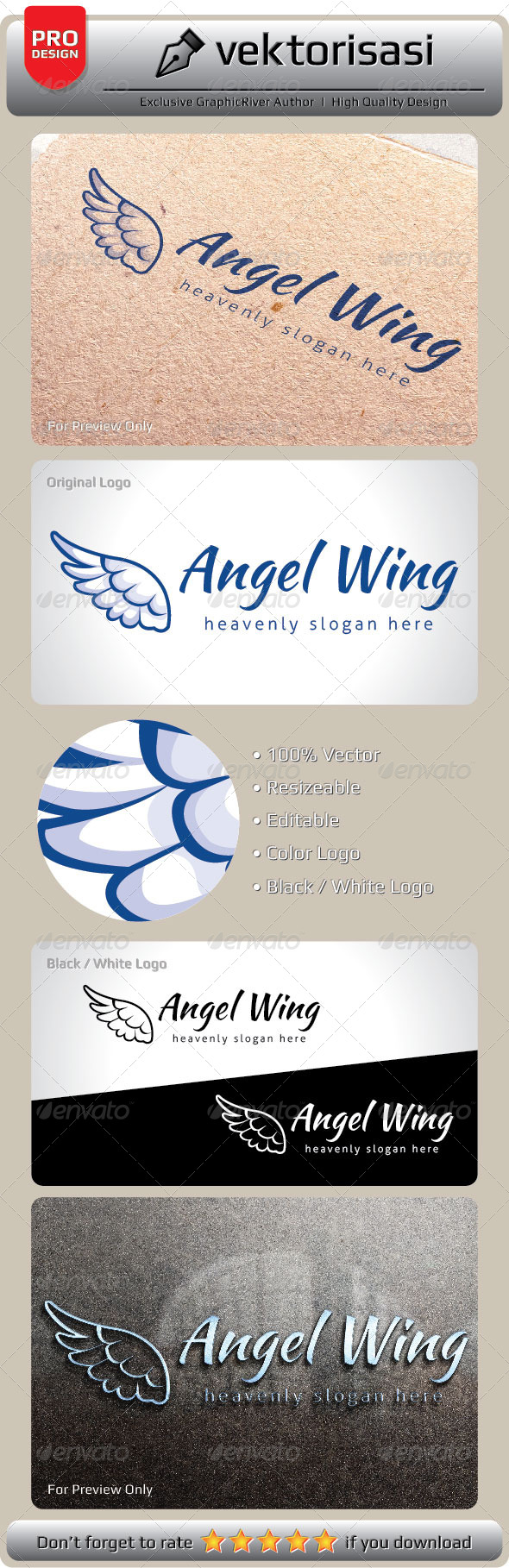 Angel Wing - Objects Logo Templates