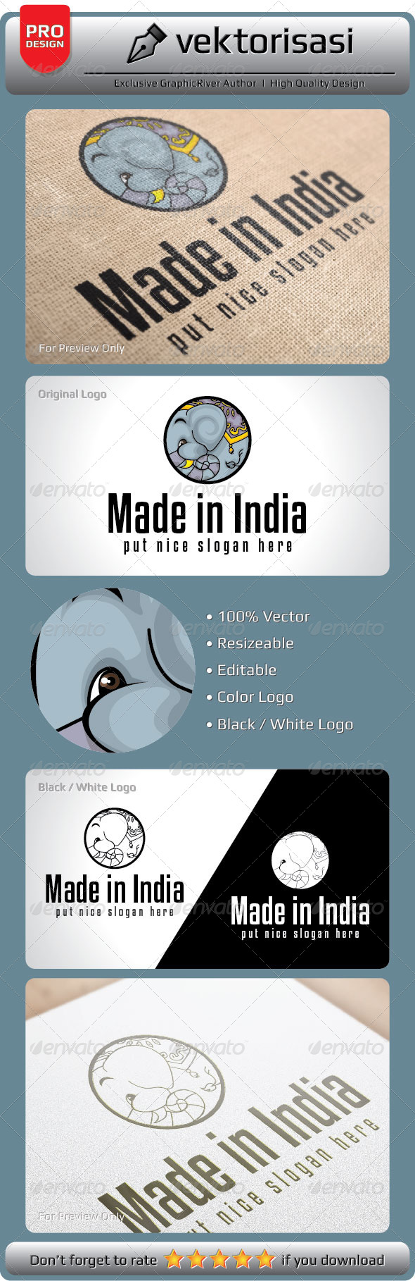 Made in India Logo - Animals Logo Templates
