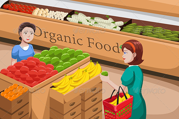 People Shopping for Organic Food - Commercial / Shopping Conceptual