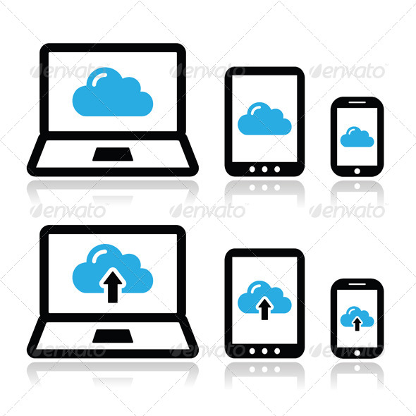 Cloud Network Icons - Web Technology