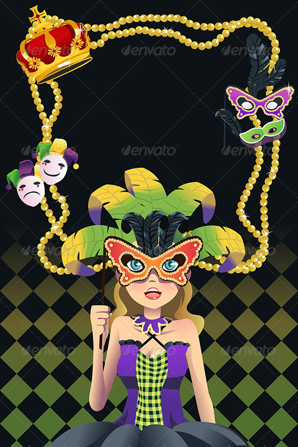 Mardi Gras Background - Decorative Vectors