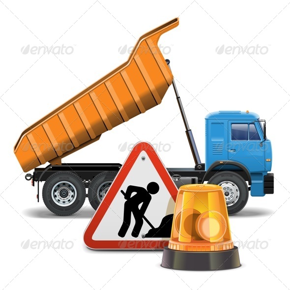 Vector Tipper with Sign and Beacon - Industries Business