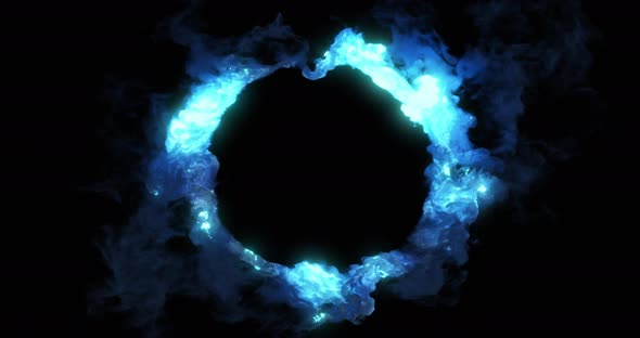Dramatic Effect with Blue Plasma ring