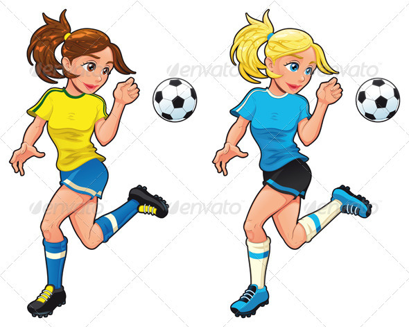 Soccer female players. - Sports/Activity Conceptual