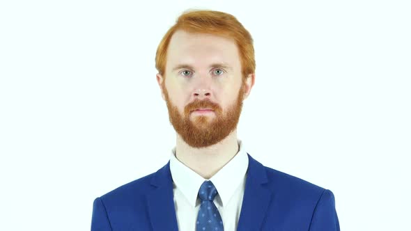 Portrait of Red Hair Beard Businessman alt