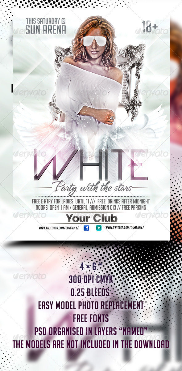Sexy White Party Flyer Template - Events Flyers