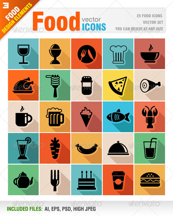 Food icons - Food Objects