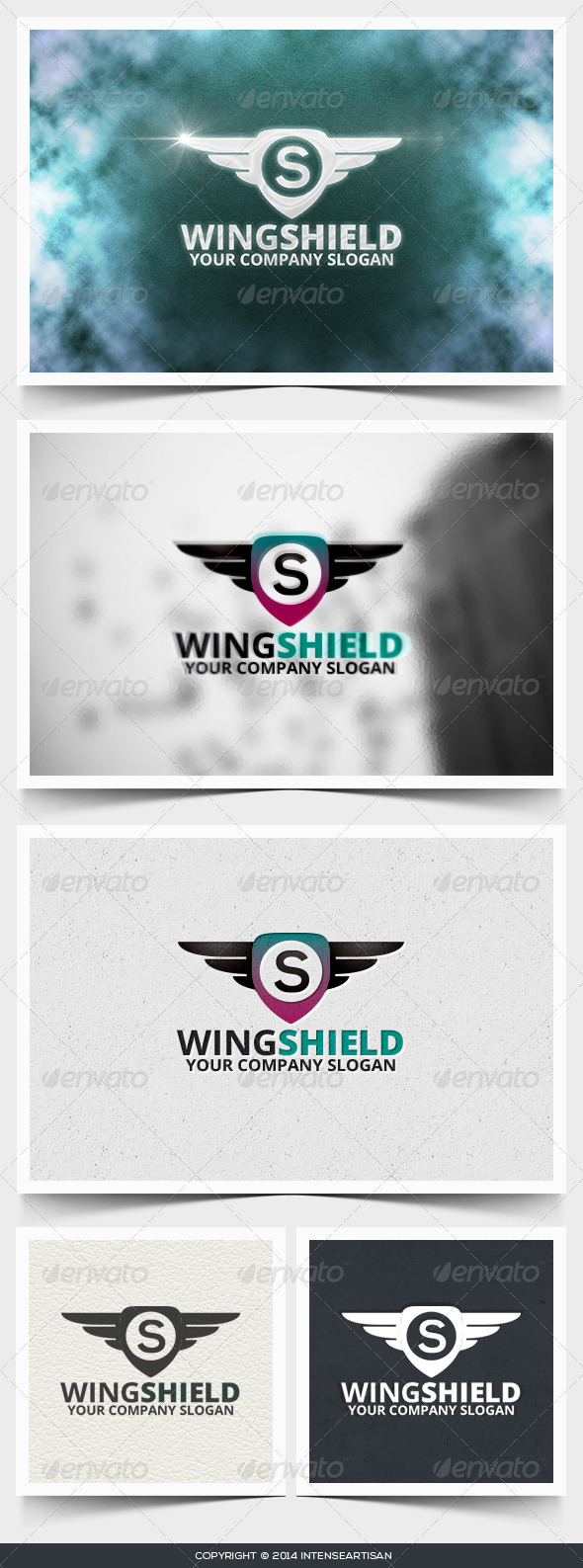 Wing Shield Logo Template - Objects Logo Templates